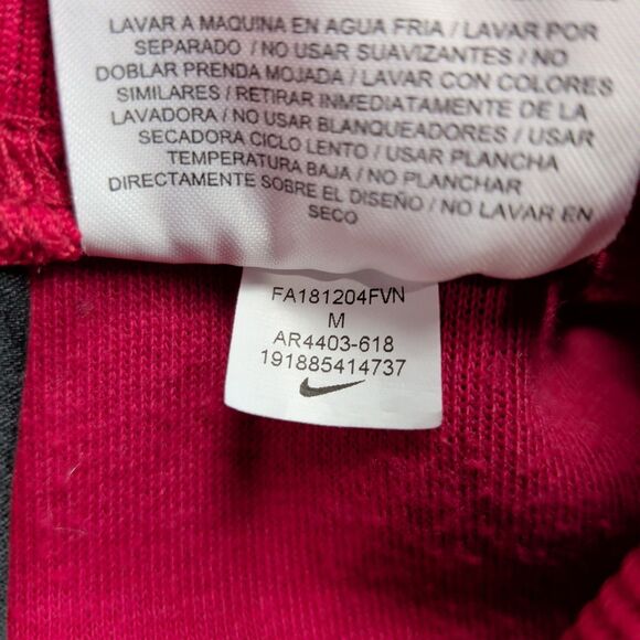 Nike Sportswear Joggers Womens M Polyknit Cuff Red White Athleisure Retro - Picture 3 of 10